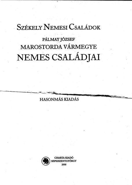 Székely nemesi családok 1